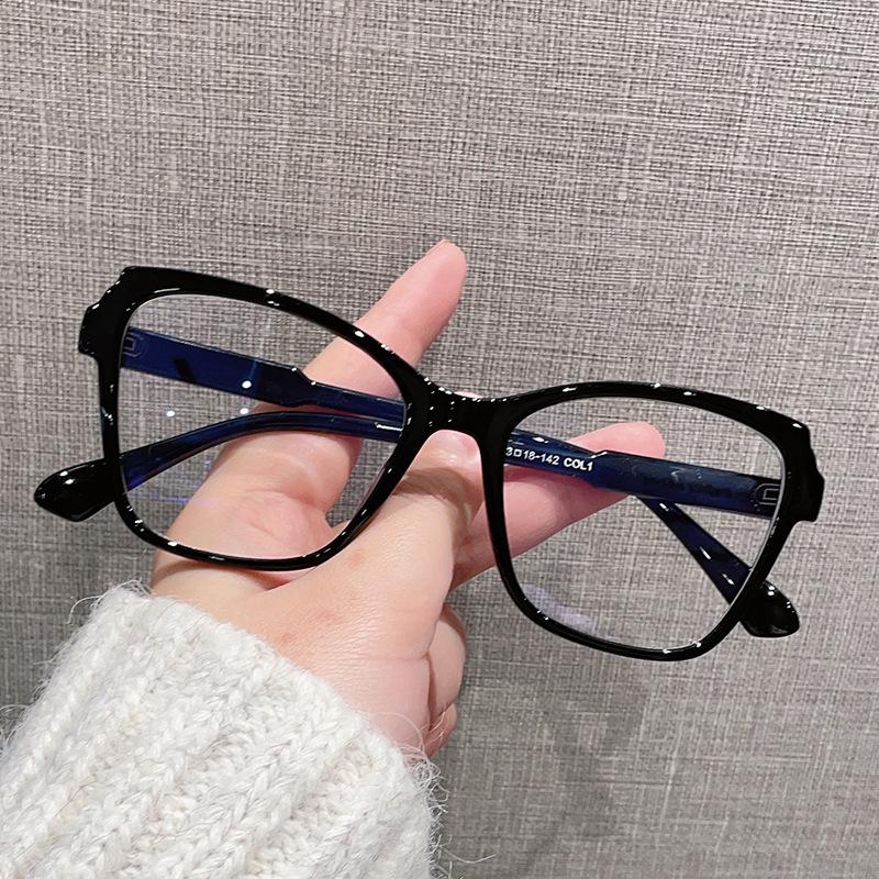 Elegant Women Luxury Brand Computer Glasses Gradient Irregular Big Frame Reading Glasses Anti Blue Light Prescription Eyeglasses