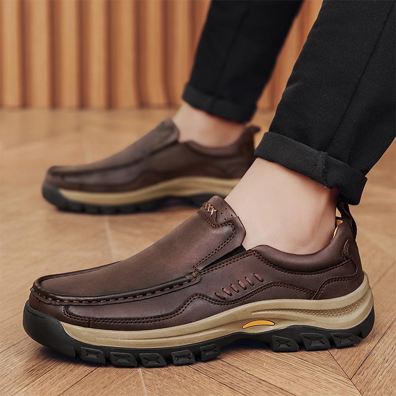 Hete Verkoop Heren Casual Leren Slip-on Loafers, Grote Maat 48