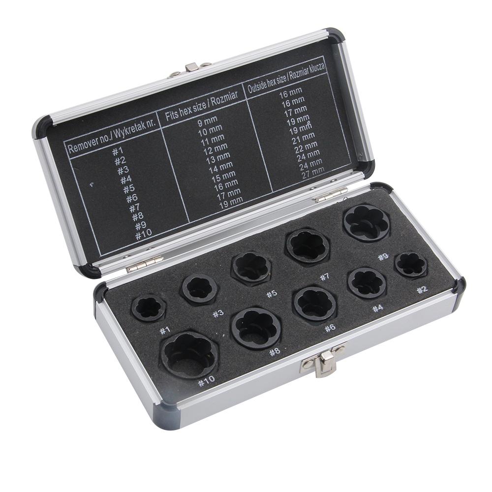 10 stücke Hohe-grade Gebrochen Mutter Bolzen Extractor Buchse Hex Mutter Entfernung Werkzeug Mutter Bricht Bolzen Extractor