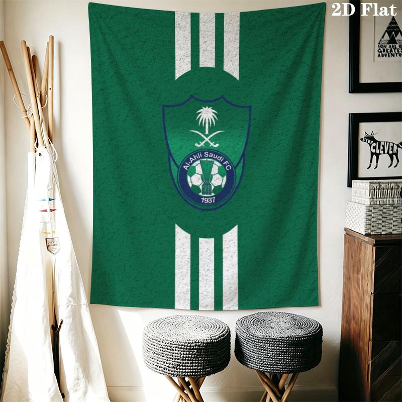 Al Ahli Wall Tapestry Aesthetic Wall Hanging Printed Fabric Blanket Decorative Tapestries for Bedroom Living Room Home Decor