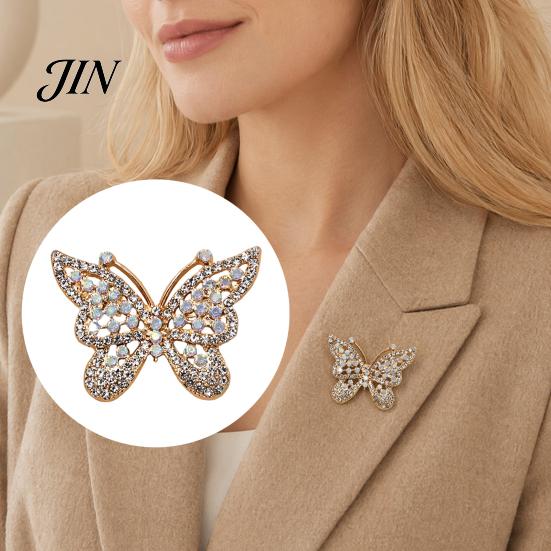 Rhinestone Insect Brooch Butterfly for Women, Vintage Lapel Pin Pin, Hats Clothes Dress Decorative Jewelry Accessories Shape