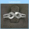 Stunning Electroplated Platinum -embedded Infinity Ring For Men And Women