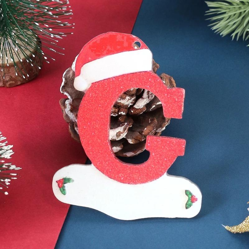 1Pcs 26 Christmas Letter Decor Xmas Tree Decoration 3D Hanging Pendant Party Home Room Ornament Navidad New Year 2026 Gifts