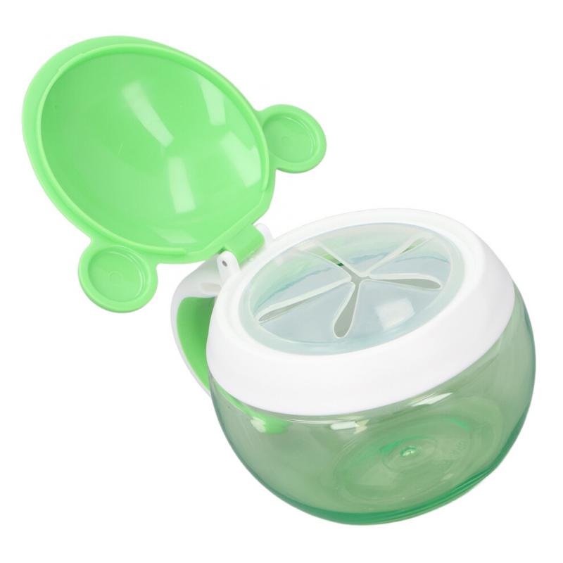 Baby Snack Container Animal Shape No Spill Impact Resistance Safe Tritan Toddler Snack Cup for Outdoor Travel Frog