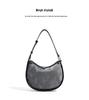 Crescent Crossbody Bag: 2025 Style, Versatile Small Women's Design, High-End Silk Satin Fashion.