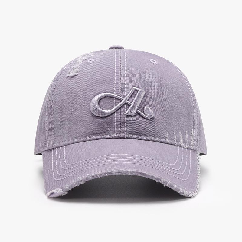 Spring And Summer Letters Three-Dimensional Embroidery Holes Soft Top Men'S Cap Personality Versatile Baseball Cap High Quality