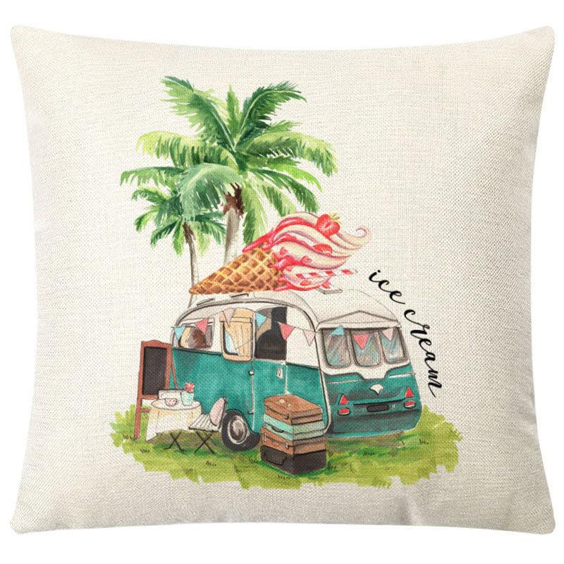 Pillow Nordic Linen Pillow Cover Spring Living Room Sofa Cushion Lumbar Cushion