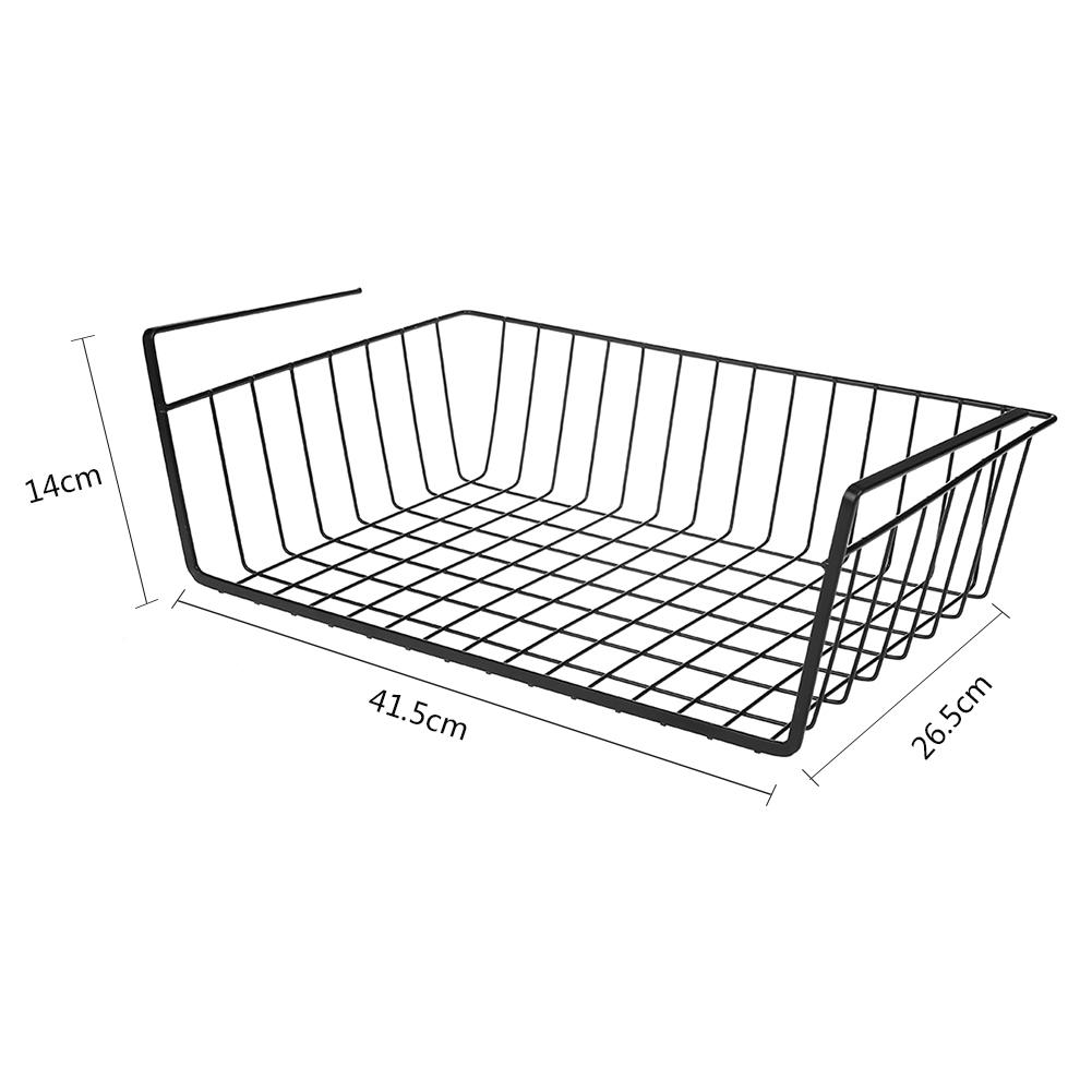 Hanging Under Shelf Storage Iron Cabinet Closet Desk Home Kitchen Hanging Mesh Basket Wire Bookcase Shelf Block Rack Organizer
