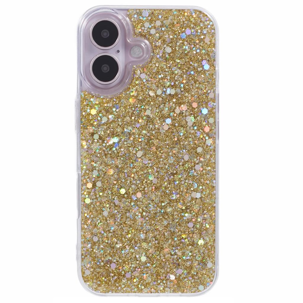 For iPhone 16 Shockproof Case Glittery Design Soft TPU Phone Cover