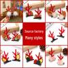 Children's Christmas Reindeer Antler Hair Clips - Cute Cartoon Hair Accessories for Party Decorations