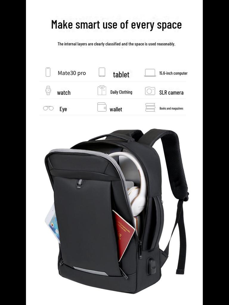 New Large Capacity Travel and Business Backpack for College Students - Simple, Casual, and Versatile