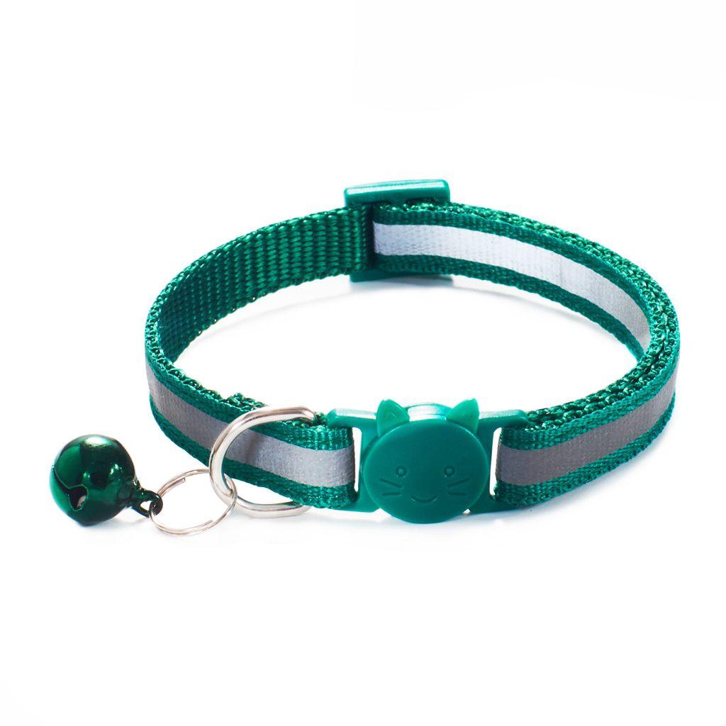 with Bells Adjustable Size Cat Head Pattern Kitten Decor Cat Neck Strap Pet Accessories Cat Collar