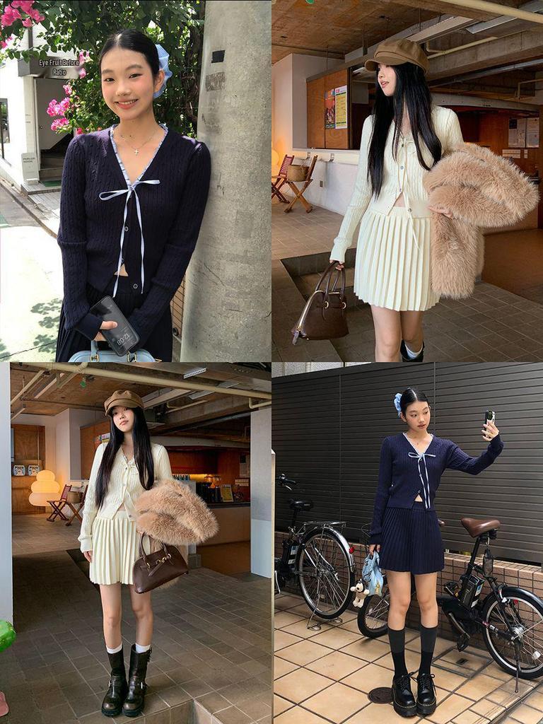 Korean Style Knit Two-Piece Set - Trendy Women's Fashion for a Stylish, Youthful Look