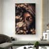 Mystic Scarfed Woman Plants Animal Photo Canvas Print Modern Nature Wall Art Poster Picture for Living Room Home Decor Cuadros
