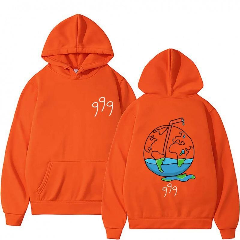

2026 New Double-sided Printed Hoodie Men s and Women s Casual Sweater 3XL помаранчевий