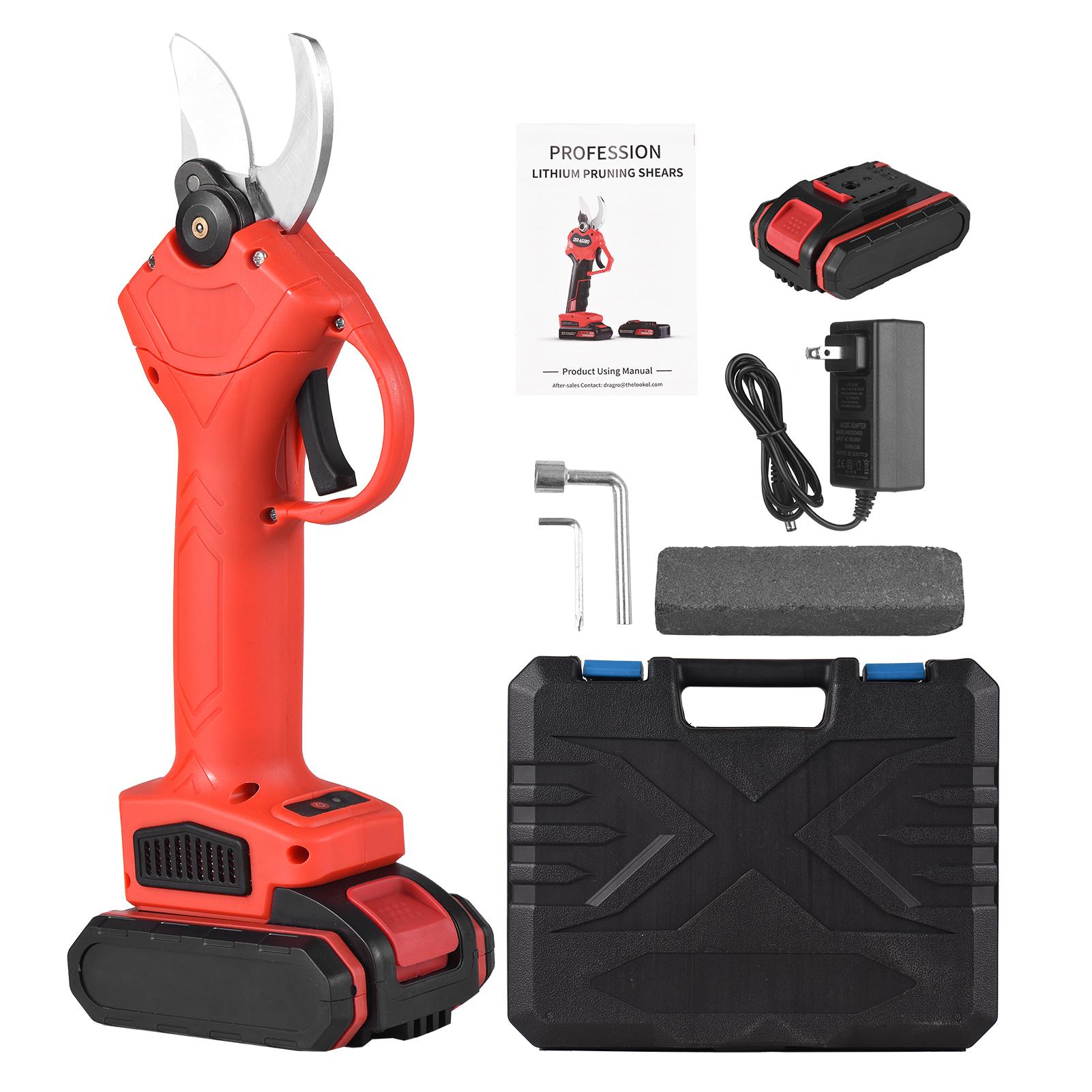 

Профессиональные аккумуляторные электрические секаторы 16,8 В, секатор для обрезки и обрезки садовых ветвей US красный