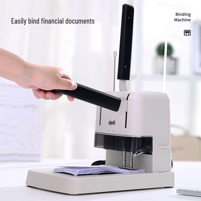 Deli 3876A Financial Binding Machine CN plug (adapter included)