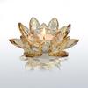 Crystal Lotus Flower Tealight Candle Holders Figurine Home Wedding Decoration Glass Craft Collection Paperweight Table Ornaments