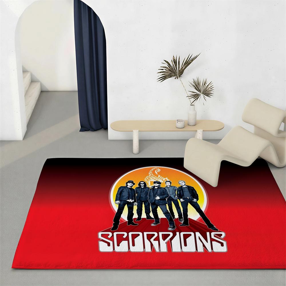 Band S Scorpions Floor Mat Eco Friendly Flannel Doormat Non Slip Odorless Soft Short Plush Indoor Floor Rug
