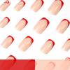 Valentinstag Rotes Herz Französische Nagelspitzen - Einfach, Modisch Mittellang