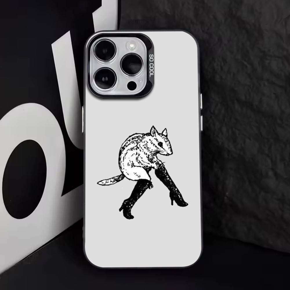

The animal wearing shoes drawn Phone Case For iPhone 17,16,15,14,13,12,11 Plus,Pro Max,XS,Colorful Silver Phone case Funda Cover iPhone14Plus