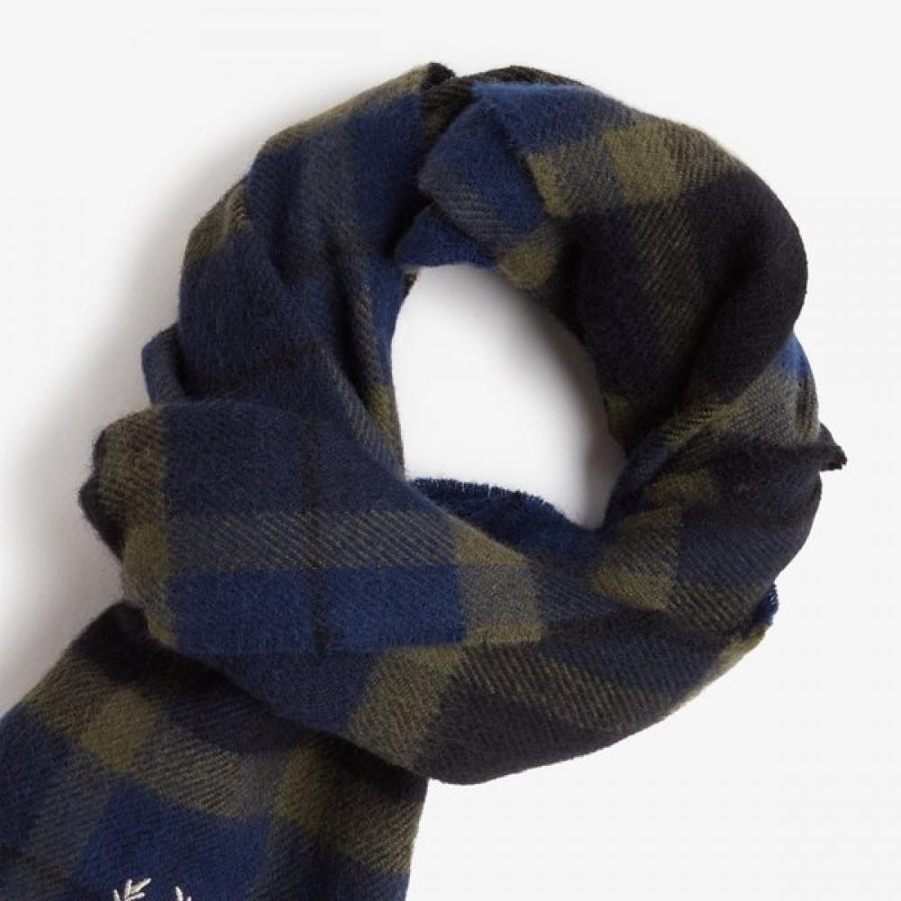 Fred Perry Unisex Lambswool Tartan Scarf Cfpu2336141 T88