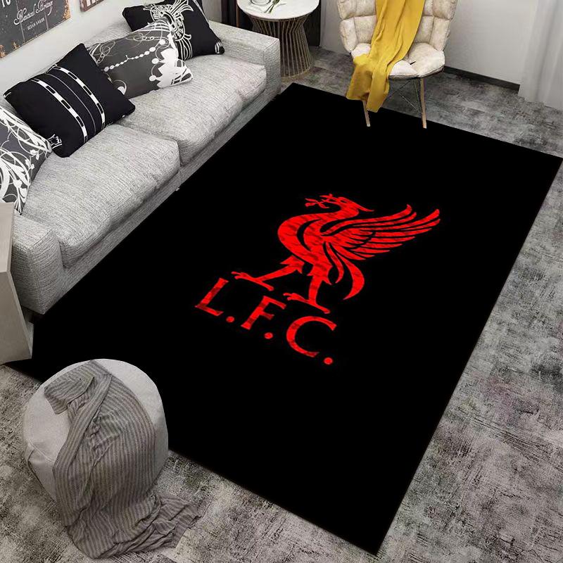 Tappeto LFC Nero e Rosso Tappetino da pavimento Design, adatto come tappetino antiscivolo per il soggiorno o il divano della camera da letto
