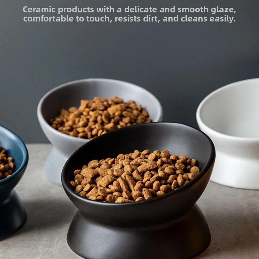 Protect The Cervical Cat Bowl Minimalist Ceramic Pet Bowl Dog Cat Food Bowl  Pet Supplies