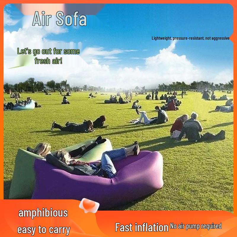 Aufblasbares Outdoor-Luftsofa-Bett - Tragbar für Camping, Festivals oder den Strand