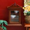 Antique Miniature Wooden Hanging Shelf For Doll House Scene Decoration Easy Assembly Craft Model Project Furniture