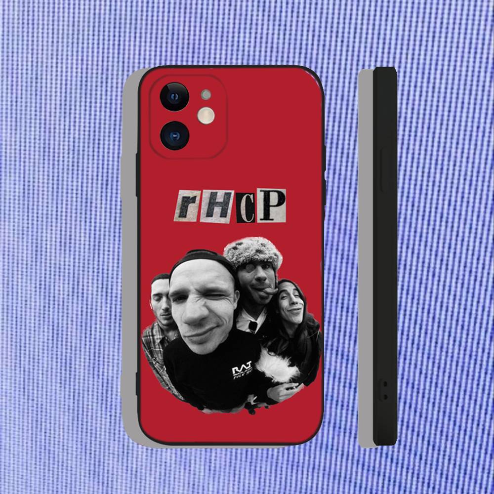 Red Hot Chili P-Peppers Phone Case For iPhone 17,16,15,14,13,12,11,Pro,Max,Plus,Air,X,XS,XR,SE,8,7,Mini,Soft Black Funda