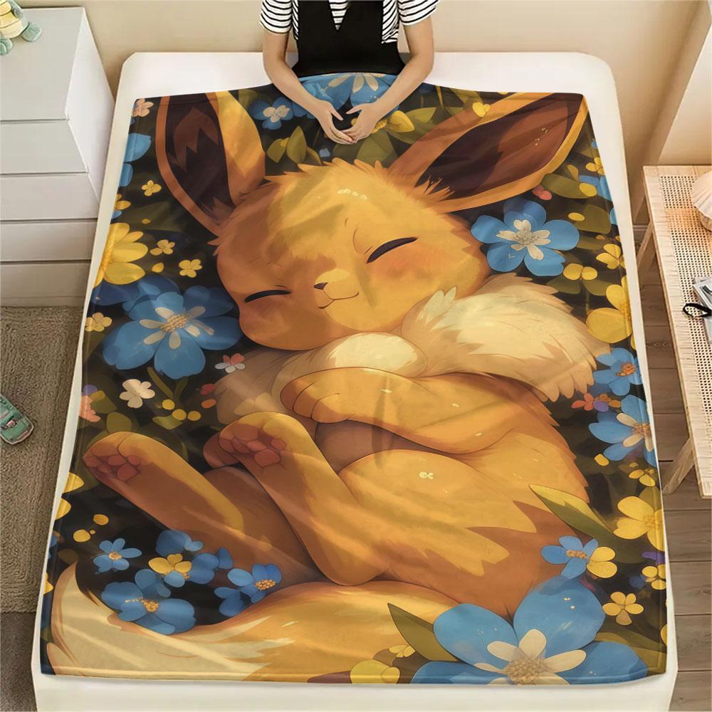 1Pc Fantasy Majin Buu Print Flannel Blanket, High quality Comfortable for All Seasons, Home Decor, Warmth and Comfort, Perfect for Christmas Gifts