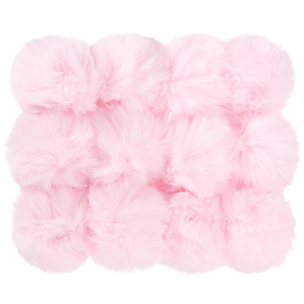 6/12pcs Faux Fur Pom Poms for Hats Fluffy Soft Fur Poms Balls for Keychain Knitting Hats DIY Scarves Gloves Bag Christmas