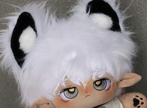 Gevuld 20cm Astro Zwart - Ontvilde Kitten Knappe Jongen Cosplay Cartoon Pluche Pop Met Skelet Pop Aankleed Speelgoed Voor Kind Cadeau With skeleton
