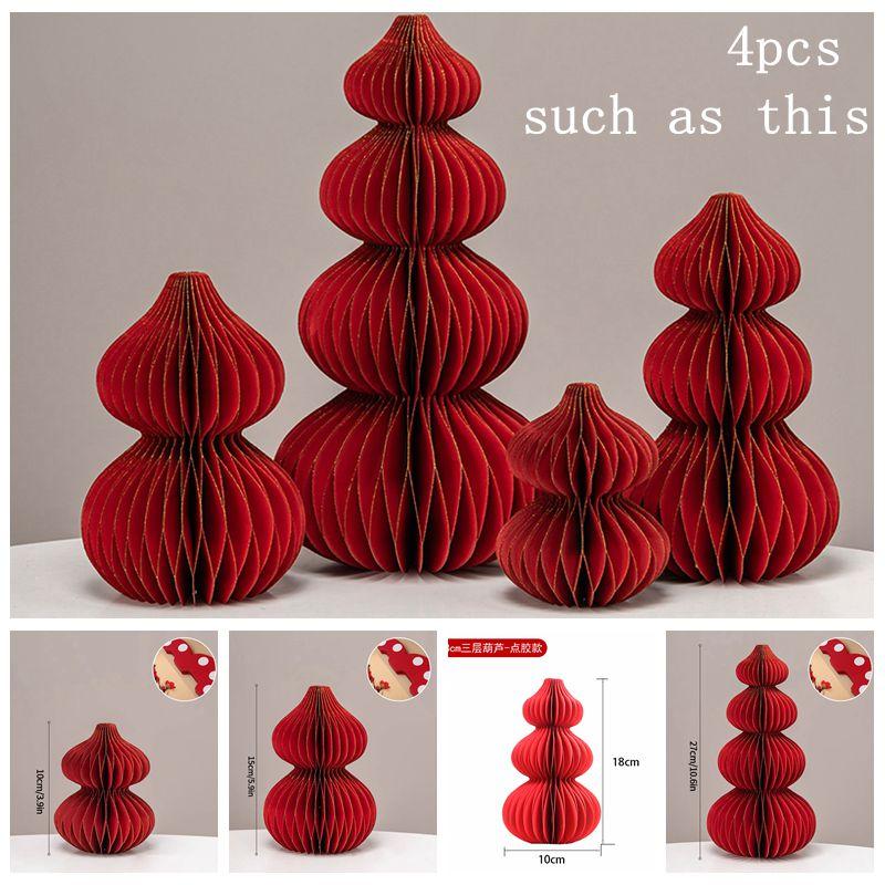 3D Honeycomb Ornament Chinese New Year Decorations Pendants Wedding Christmas Spring Festival Decoration Supplies