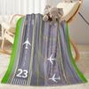 Airport Runway Design Flannel Blanket - Soft and Suitable for Sofas, Beds, Offices, Travel, All Seasons, and The Best Gift for The Holidays.