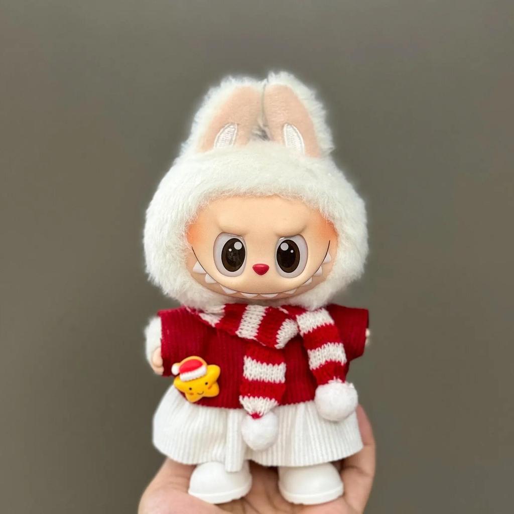 Labubu Accessories Clothes Suitable For V1 V2 V3 Labubu  Christmas Deer Set Labubu Red Clothing Christmas Fashion Gift
