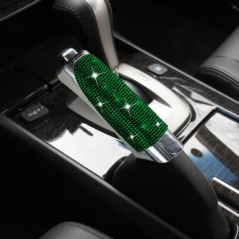 Universal Car Diamond Rhinestone Hand Brake ABS Cover Handbrake Sleeve Anti-Skid Auto Parking Brake Car Interior Accessories