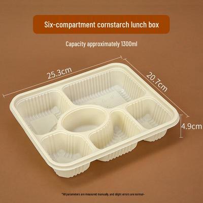 ZISIZ Disposable Compartmented Paper Lunch Box