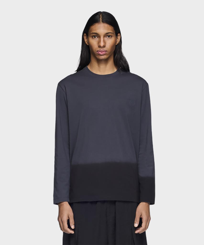 Y-3 (U) Dip Long Sleeve T-Shirt Grey U Dip Ls Tee Night Grey/Black