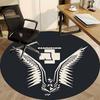1PC RAMMSTEIN Office Round Rug, Non-slip, Soft and Durable Office Rug for Interior Decoration, Perfect for Office, Beautiful Decoration