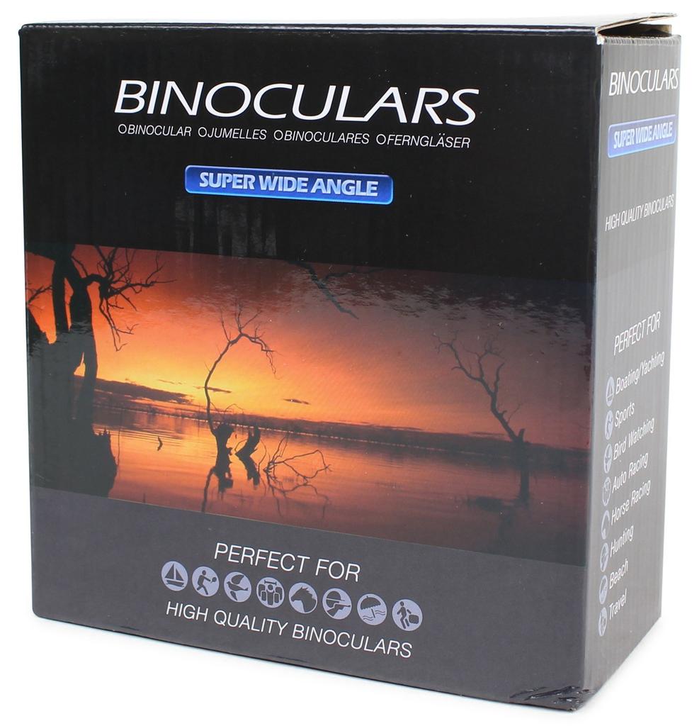 MIZAR SW-550 Binoculars, 5x Magnification, 25mm Aperture, Roof Prism, Wide Field of View, Black