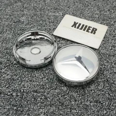 4PCS 60mm Diameter ABS Hub Cover for Mercedes-Benz Cars And SUVs Replacement Wheel Hub Cap