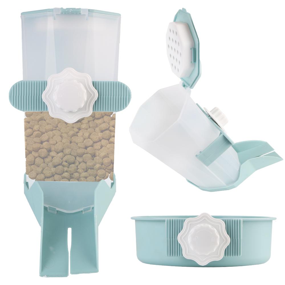 Cats Dogs Drinking Fountain Pet Food Bowls Food Container Dispenser Bowl Cage Hanging Feeder Automatic Pet Water Bottle