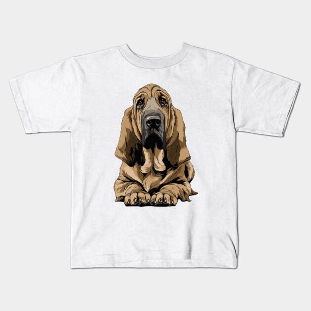 Boys Girls Soft Cotton Graphic Tees Bloodhound Breathable Daily School Wear Kids T-Shirts