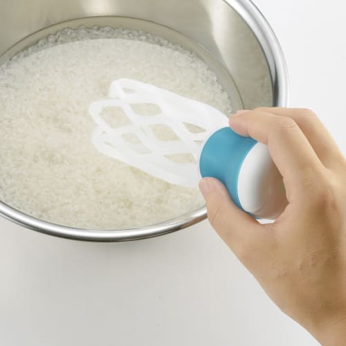 Akebono Sangyo Rice Grinder, White, Made in Japan. Grind rice without getting your hands wet. The diamond-shaped mesh design provides the same polishi