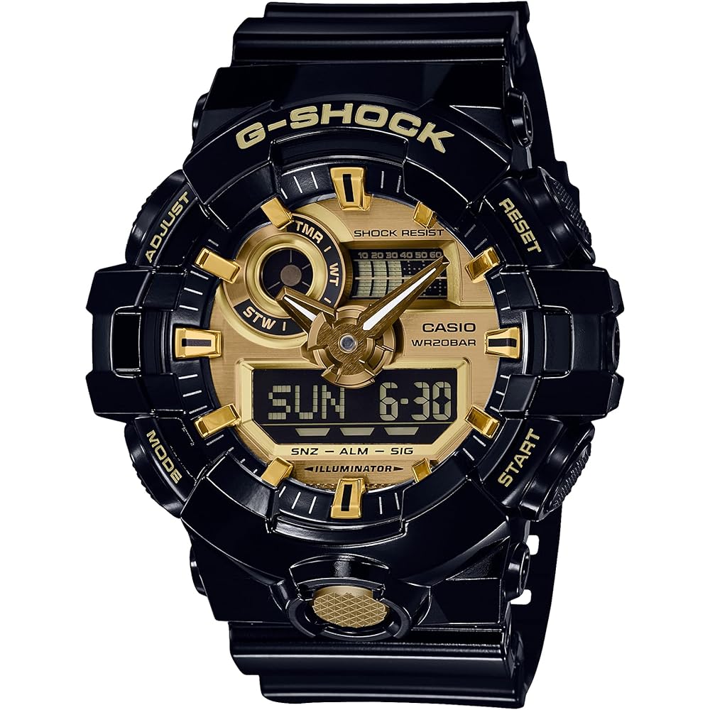Casio G-Shock GA-710GB-1AJF Men s Watch Black Durable Design Water Resistant