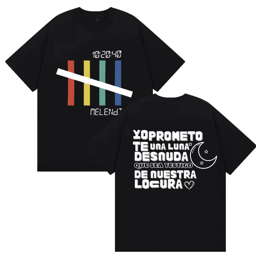 

Singer Melendi Tour 2026 Album Merch Tshirt Unisexs Womens Retro Gothic Hip Hop Comfortable pure Cotton Tshirt Street Wear 2XL