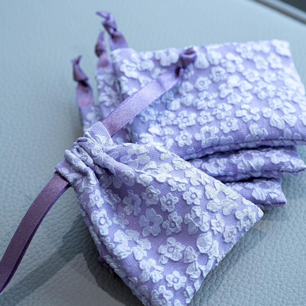 10Pcs Jewelry Bag Flower Embroidery Wedding Gift Bags Traditional Brocade Drawstring Storage Pouches Package