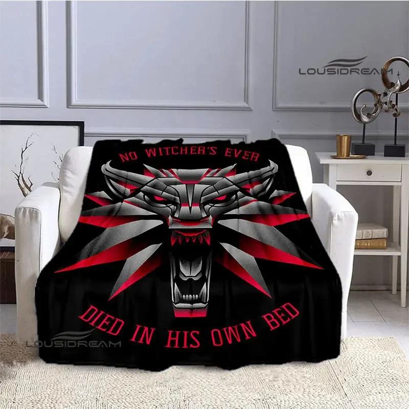 W-Witcher game Printing blanket Flange Warm blanket picnic blanket Home travel blanket bed linings Birthday Gift picnic blanket